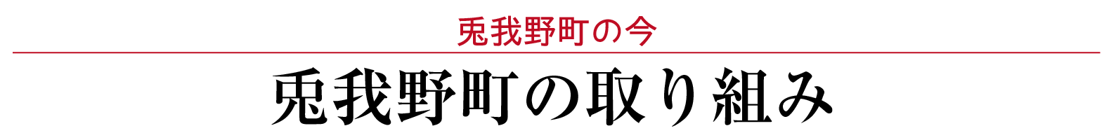 兎我野町の今 兎我野町の取り組み